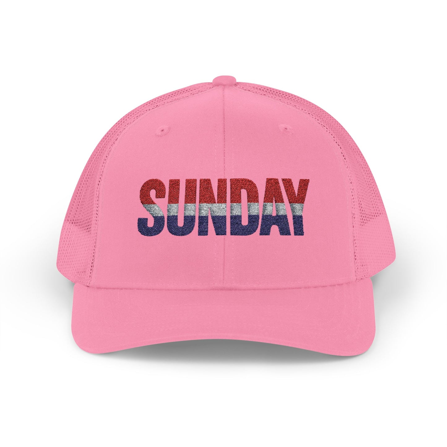 Sunday Snapback – Red, White & Blue Trucker Hat | Bold Patriotic Golf Cap for Summer & Streetwear Style