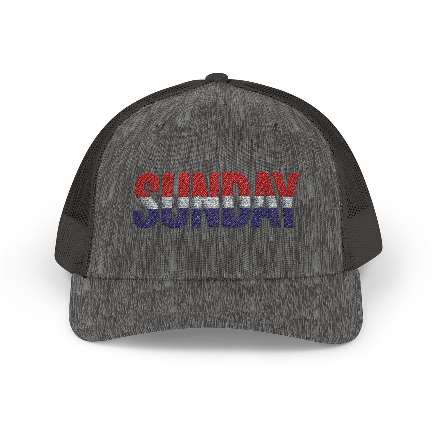 Sunday Snapback – Red, White & Blue Trucker Hat | Bold Patriotic Golf Cap for Summer & Streetwear Style