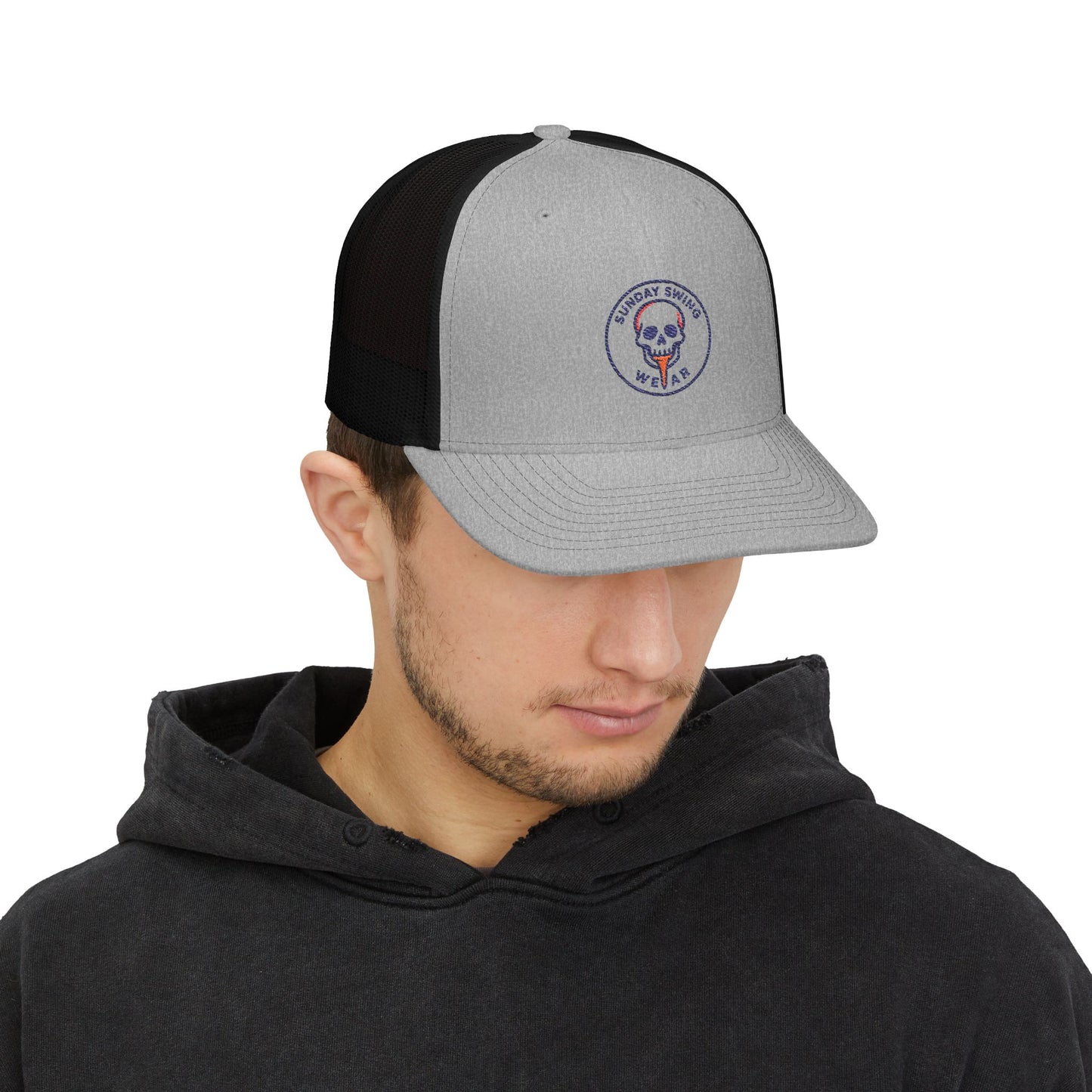 Skull Tee Drop | Bold Embroidered Golf Hat – Street-Style Meets Fairway Energy