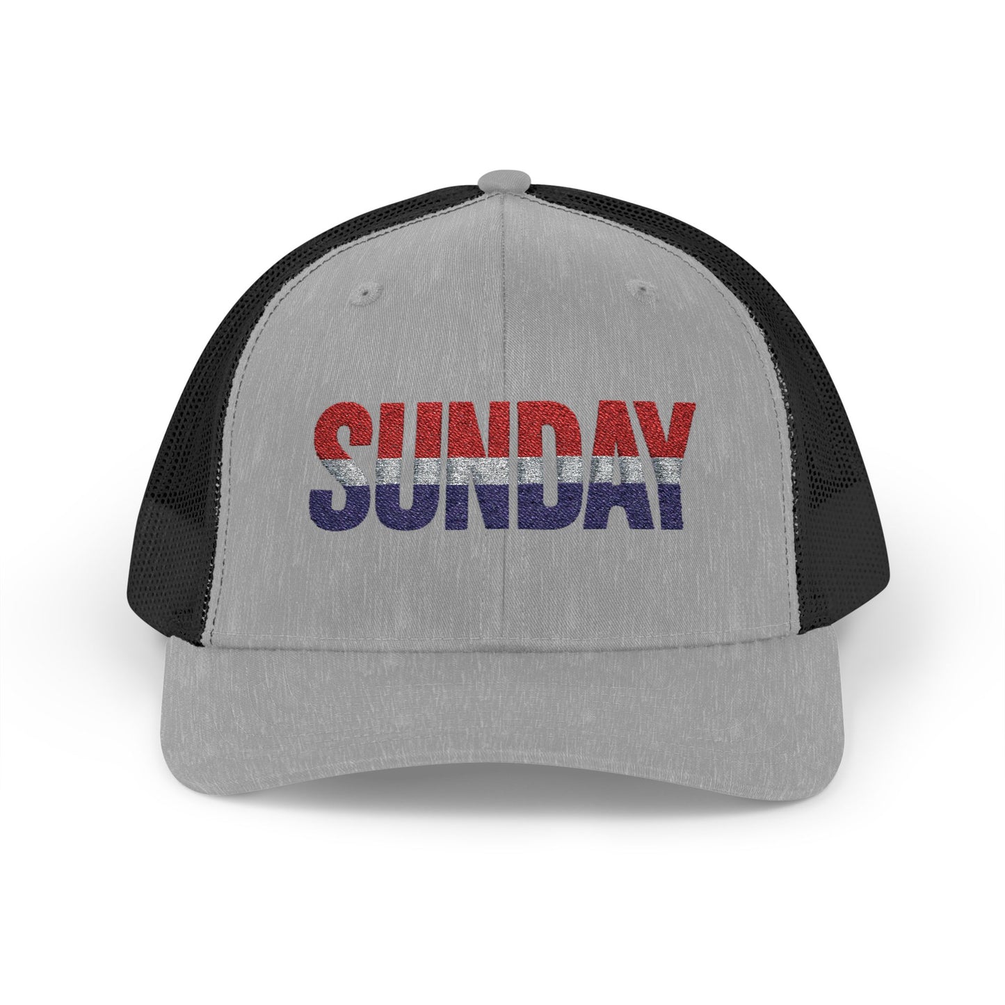 Sunday Snapback – Red, White & Blue Trucker Hat | Bold Patriotic Golf Cap for Summer & Streetwear Style
