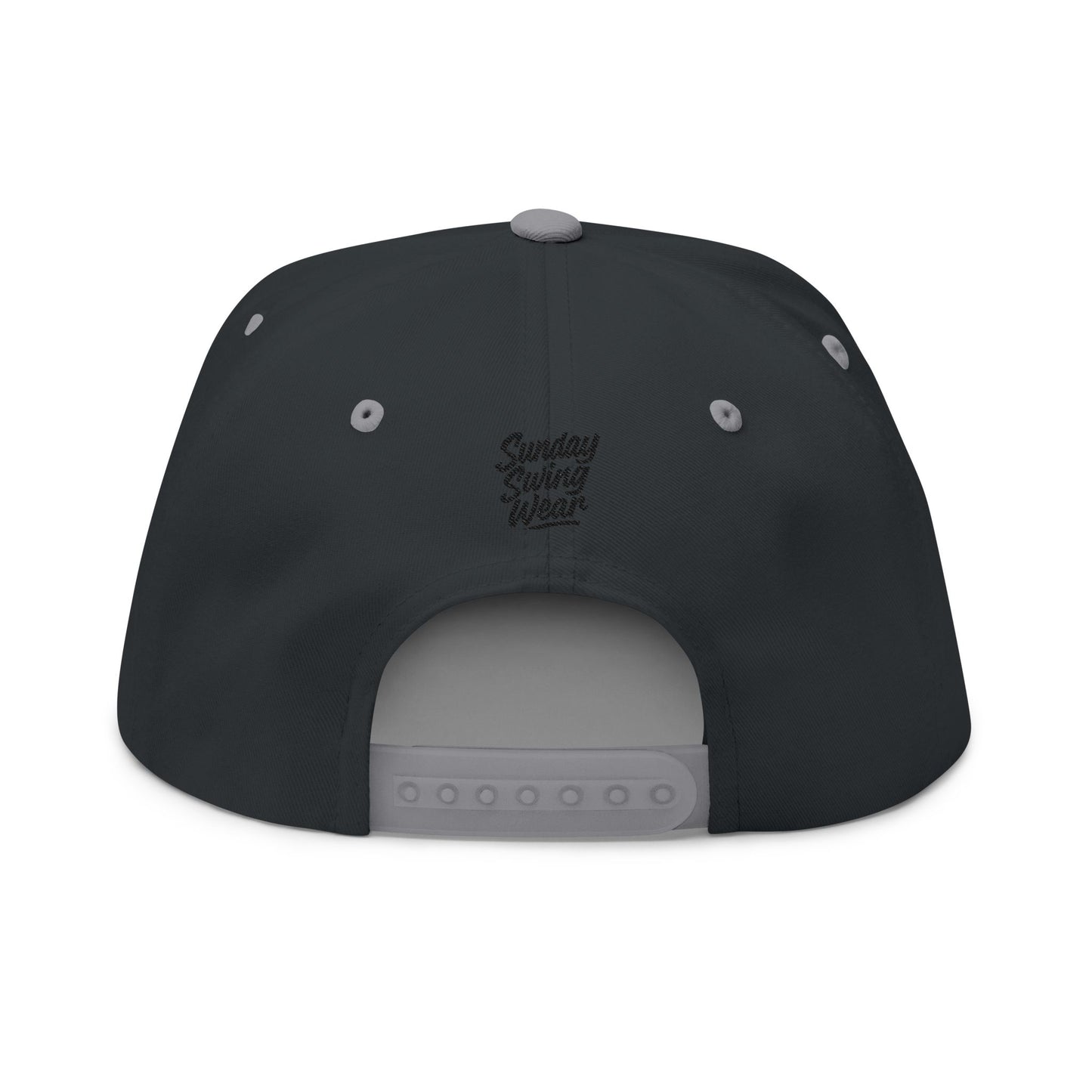 Move With Purpose | White Flat Bill Hat with Royal Blue Embroidery