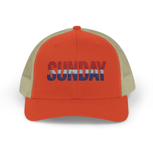 Sunday Snapback – Red, White & Blue Trucker Hat | Bold Patriotic Golf Cap for Summer & Streetwear Style