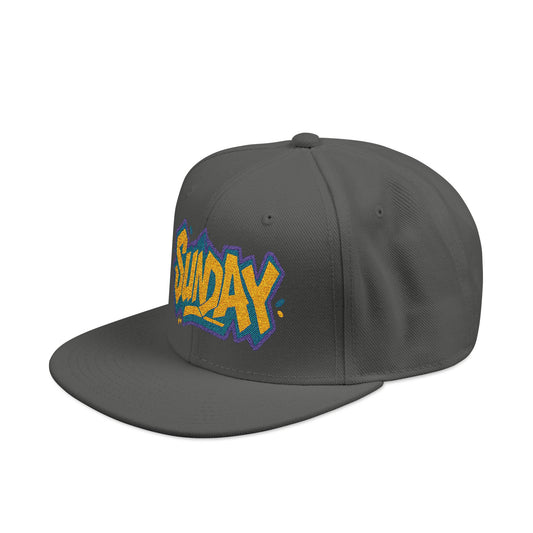 SUNDAY Graffiti Snapback | Bold Flat Bill Statement Hat in Street-Inspired Style