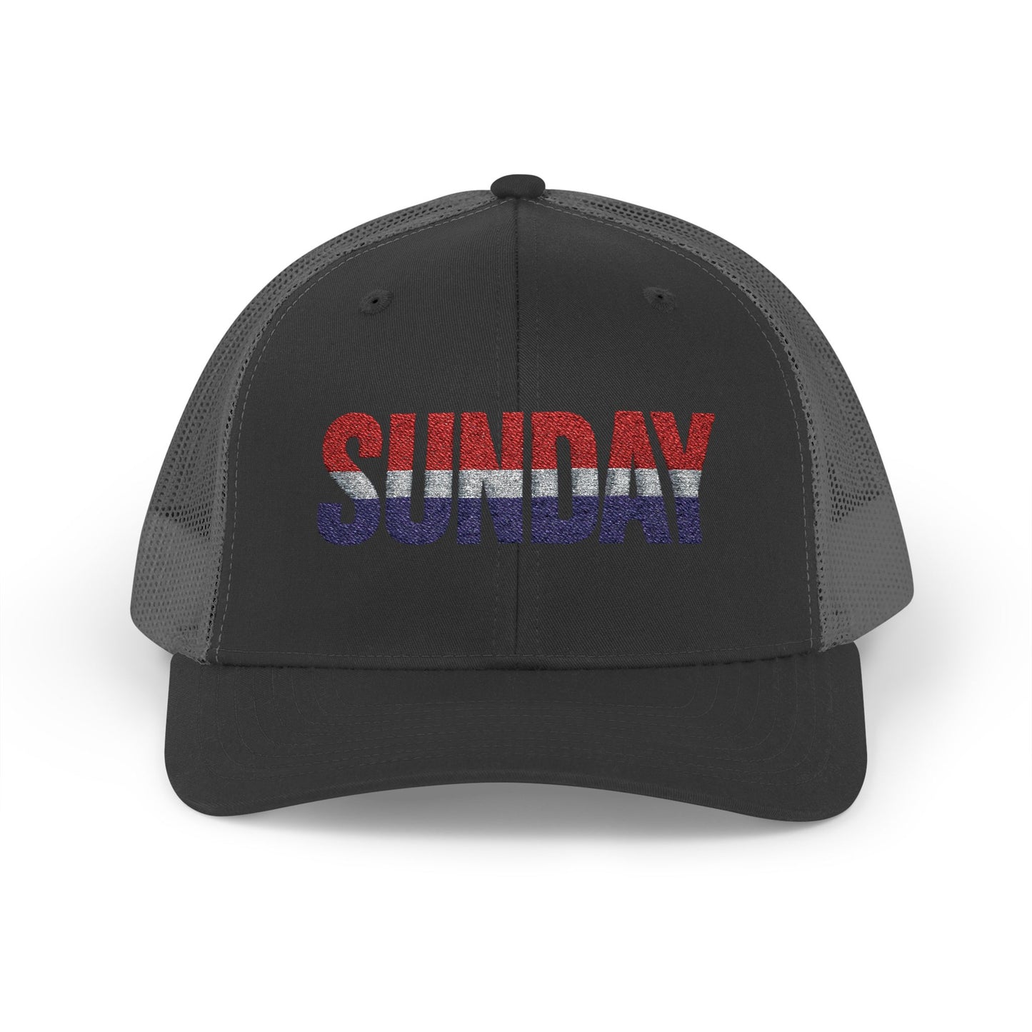 Sunday Snapback – Red, White & Blue Trucker Hat | Bold Patriotic Golf Cap for Summer & Streetwear Style