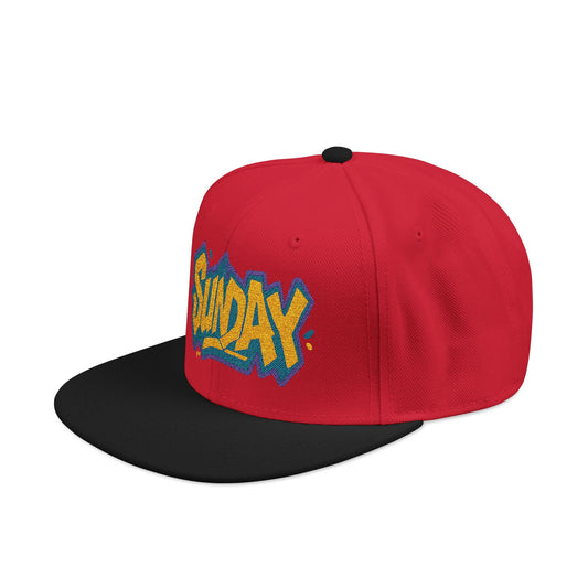SUNDAY Graffiti Snapback | Bold Flat Bill Statement Hat in Street-Inspired Style