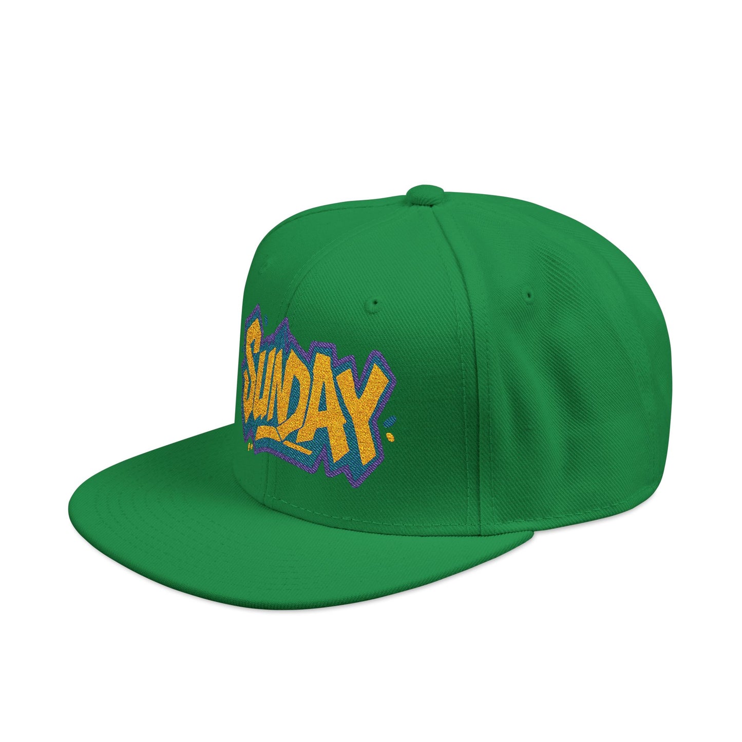 SUNDAY Graffiti Snapback | Bold Flat Bill Statement Hat in Street-Inspired Style