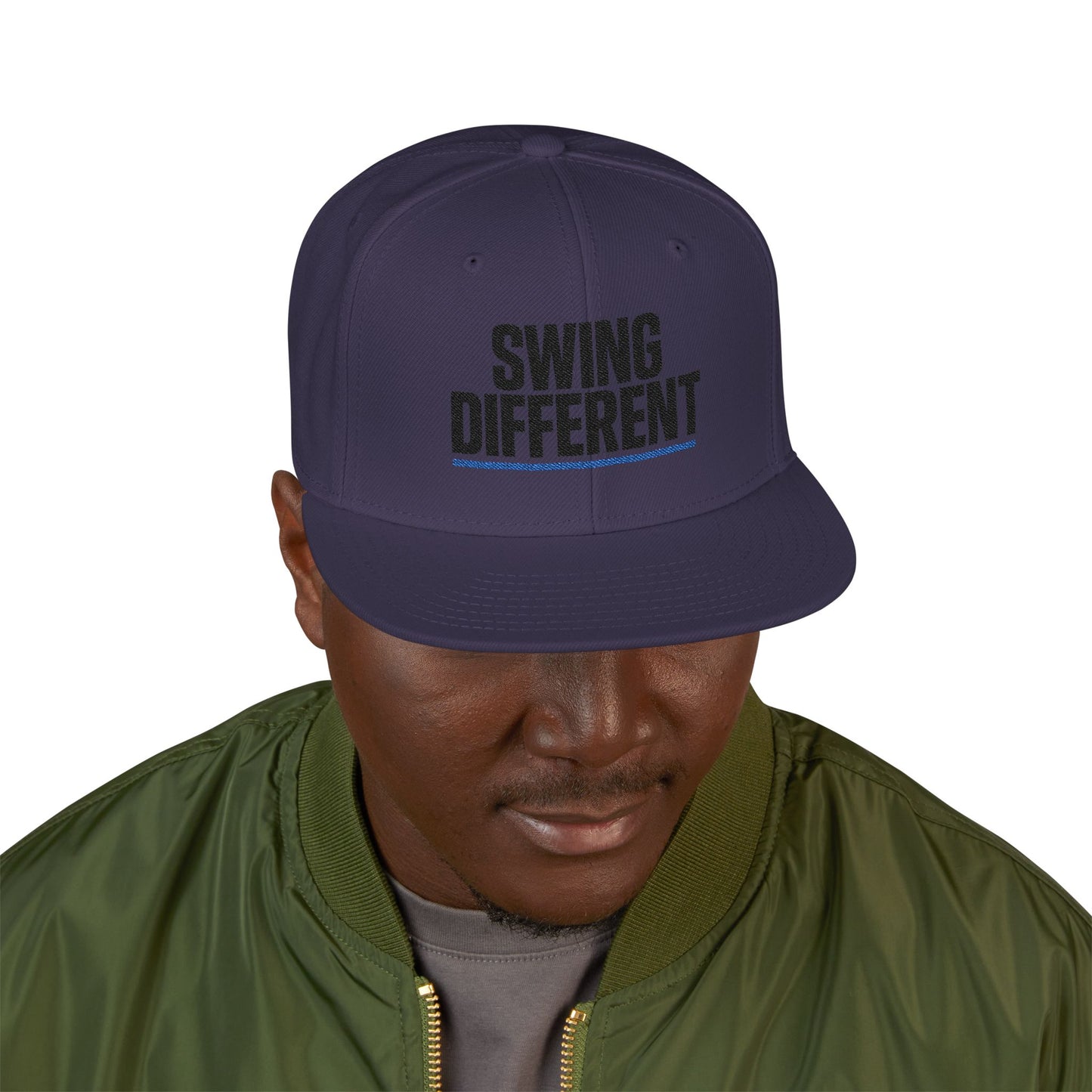 Bold "Swing Different" Snapback | Modern Streetwear Golf Hat | Embroidered Trucker Cap