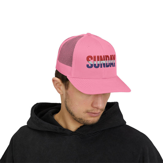 Sunday Snapback – Red, White & Blue Trucker Hat | Bold Patriotic Golf Cap for Summer & Streetwear Style