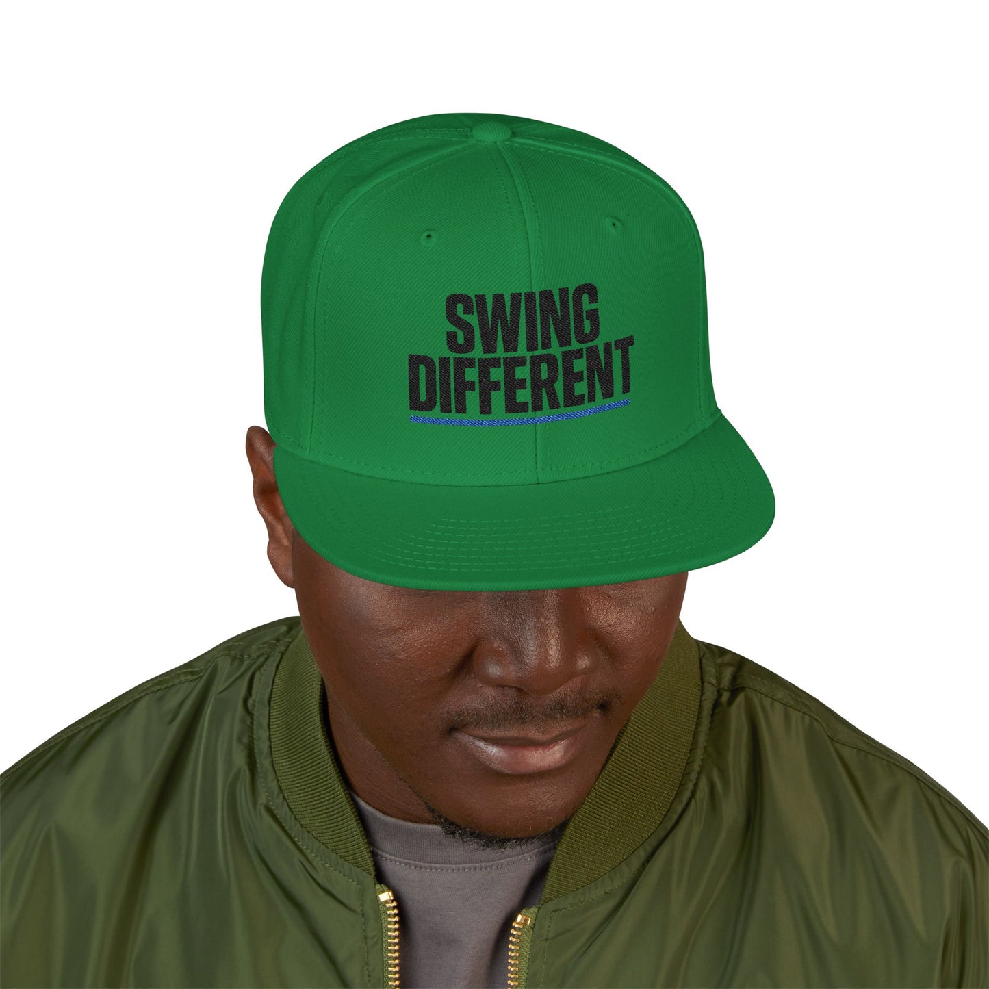 Bold "Swing Different" Snapback | Modern Streetwear Golf Hat | Embroidered Trucker Cap