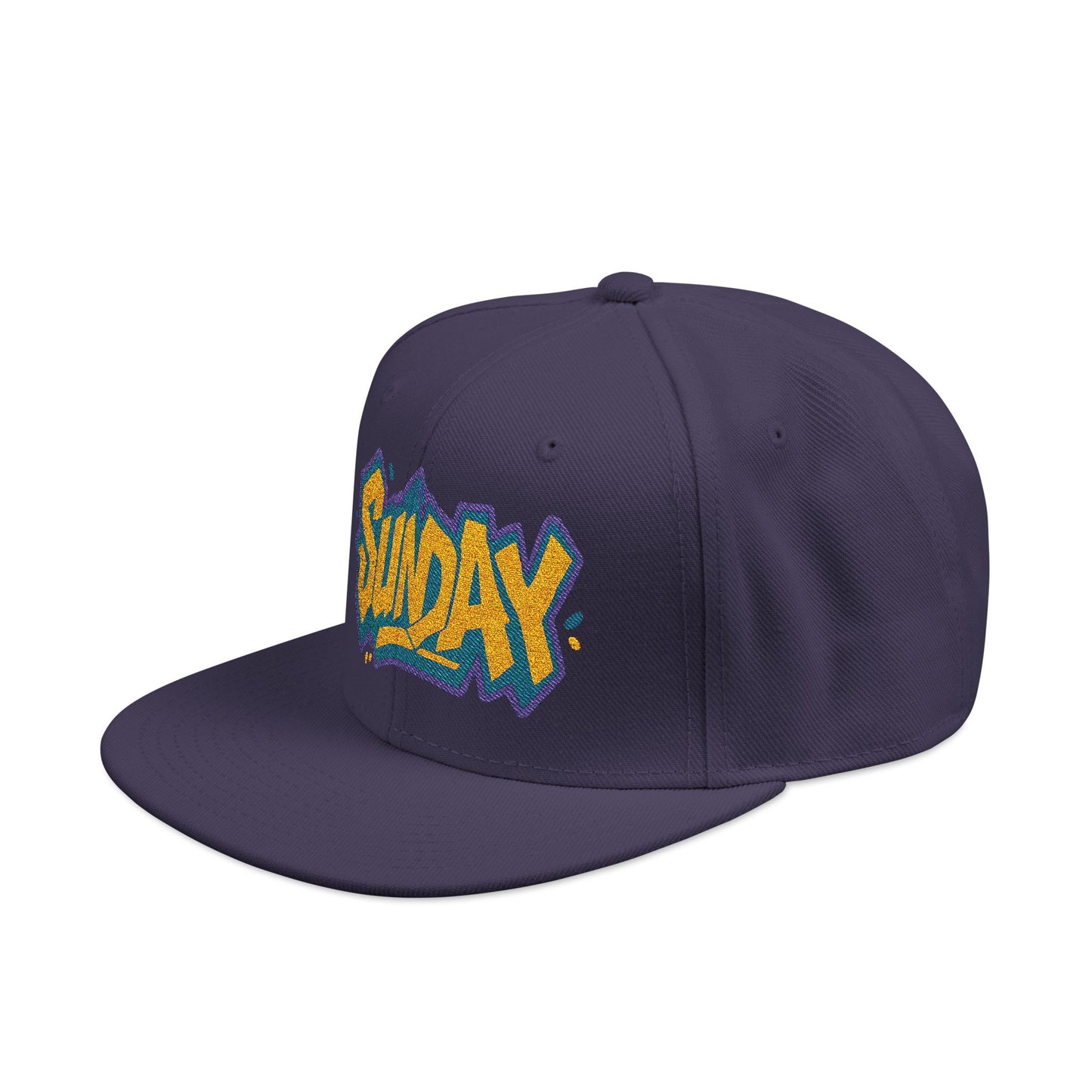 SUNDAY Graffiti Snapback | Bold Flat Bill Statement Hat in Street-Inspired Style
